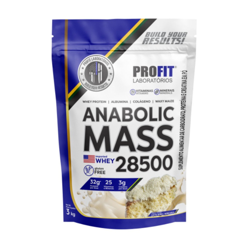 Anabolic Mass 28500 Profit 3Kg Hipercalórico Para Ganho de Massa