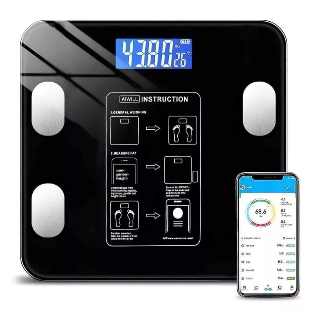 Balança Digital Profissional Medidora Corporal Bioimpedância até 180kg