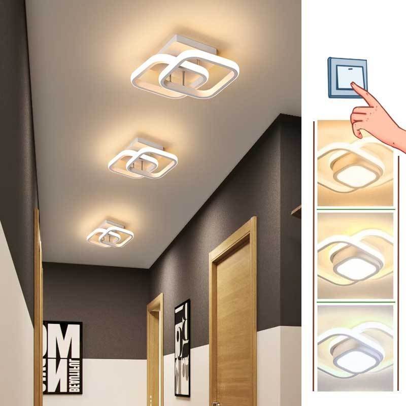 Luminária De Teto Led Moderna Plafon 3 em 1 Lustre para Quarto, Sala, Escritorio, Corredor, Cozinha