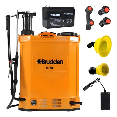 Pulverizador Elétrico Costal Brudden Ss20b 20l Com Bateria Recarregável 12v Amarelo