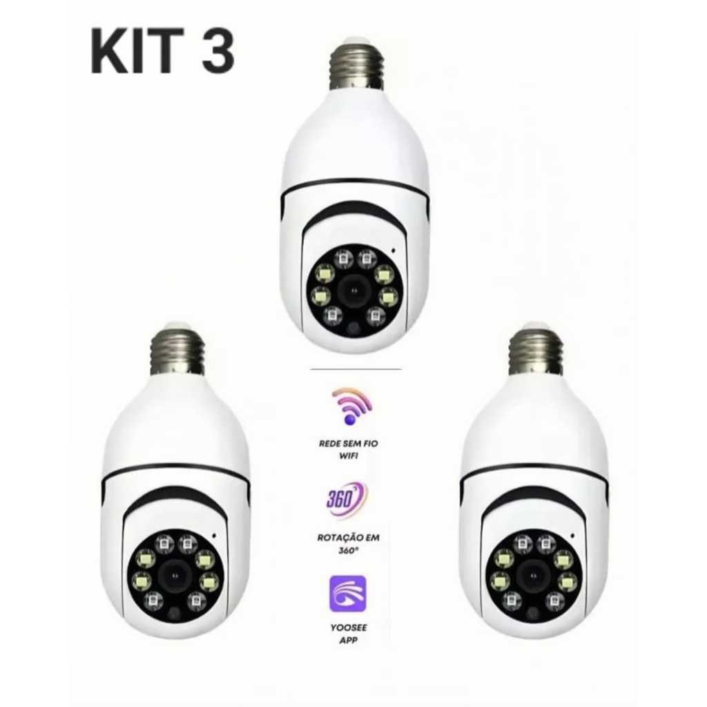 Câmera de segurança a Prova D'água sem fio gira 360 com app Yousee full HD visão notturna