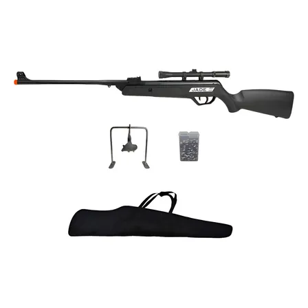 Carabina Pressão New Jade 5.5m+chumbo+alvojavali+luneta4x20 Preto 5.5 Mm