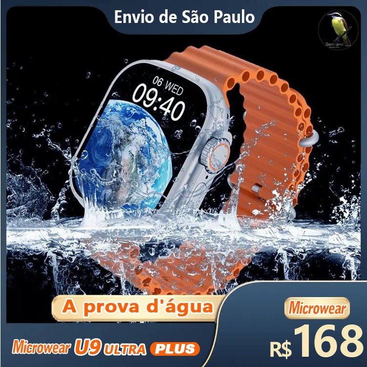 Smartwatch  U4 Ultra Relógio inteligente à prova d'água IP68 Bússola 2.2 Tela Grande 49mm Esporte IWO