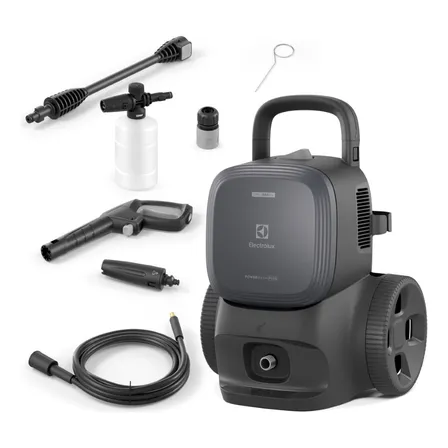 Lavadora De Alta Pressão Electrolux 1850psi 1500w Potência Com Canhão De Espuma Powerwash Ews1850p Preta Lava Jato Lava Car Denim Blue 220v
