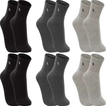 Kit 6 Pares Meias Lupo Cano Médio Esportivas Academia