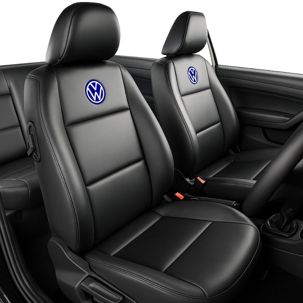Capas Banco Carro 100% Couro Volkswagem Impermeável C/ Porta Revistas Premium Todos Carros Modelos
