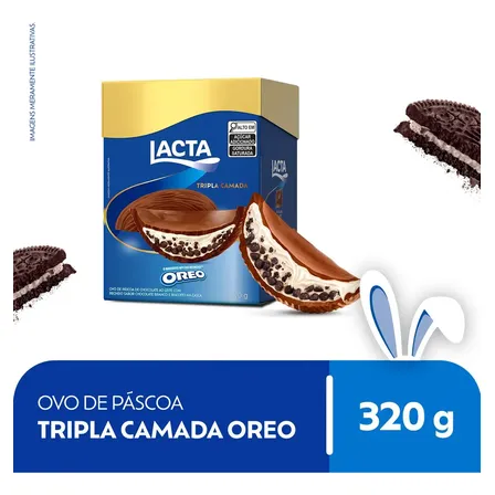 Ovo De Páscoa Lacta Tripla Camada Oreo 320g