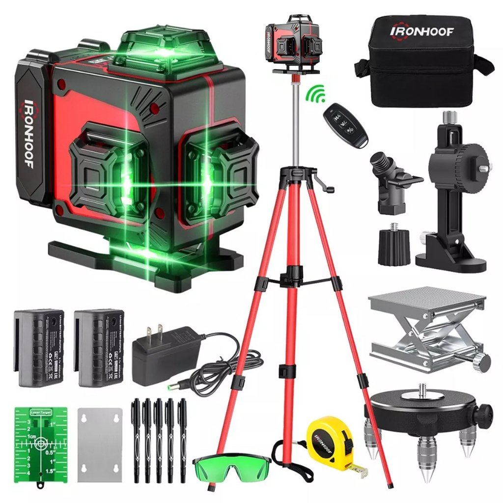 Nível A Laser Verde 16 Linhas Profissional Autonivelante 360 Grau