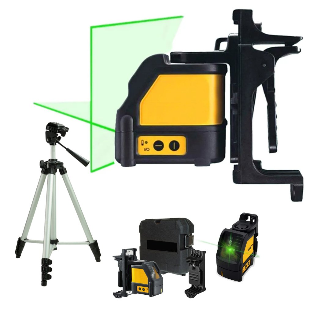 Nivel a Laser Tripé Verde de Precisão 50m Linha Cruzada de Horizontal Vertical Autonivelante Profissional