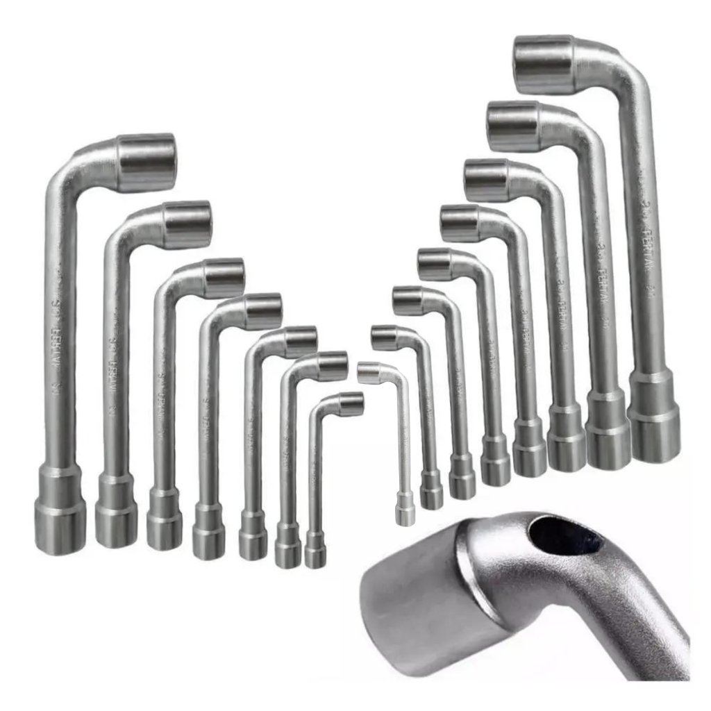 Jogo De Chave Tipo L Biela Com Furo De 8mm até 22 mm kit completo Aço Profissional