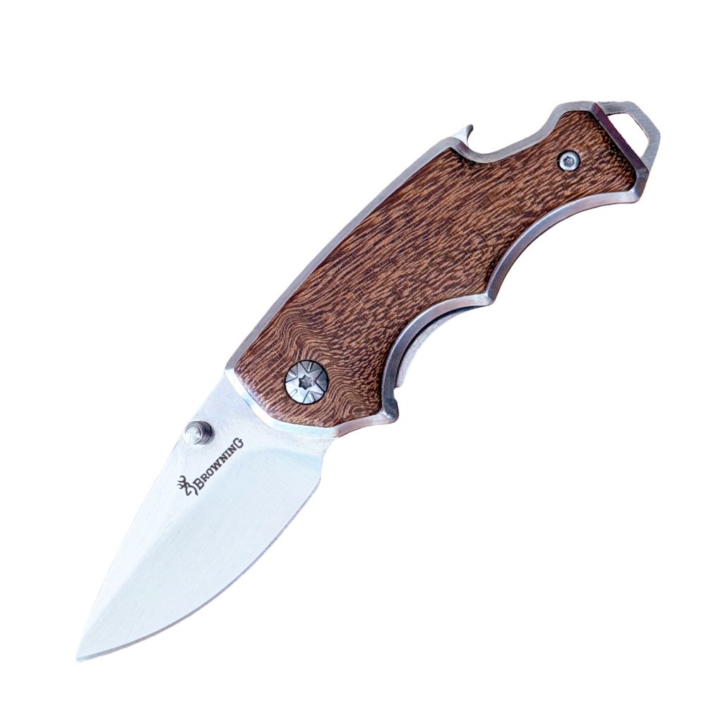 Canivete Browning F16 Tatico Caça Clip Point Inox Madeira