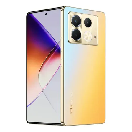 Smartphone Infinix Note 40 5g, 8 Gb De Ram, 256 Gb De Armazenamento, Câmera Tripla De 108 Mp+ 32 Mp, Tela De 6,78 Fhd+120 Hz, Som Jbl, Bateria De 5000 Mah, Carregamento Sem Fio Gold Dourado