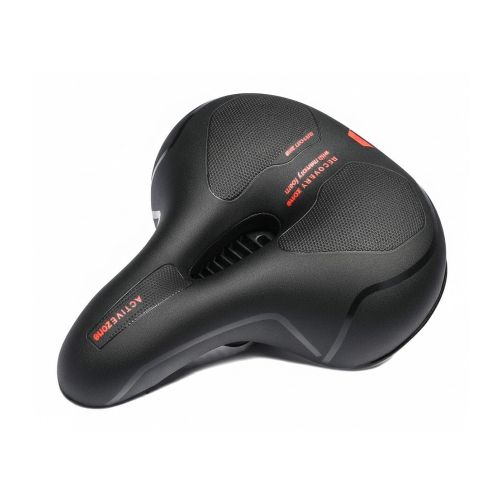 Banco Bike Selim Bicicleta Comfort Gel Tech Refletor Traseiro Largo