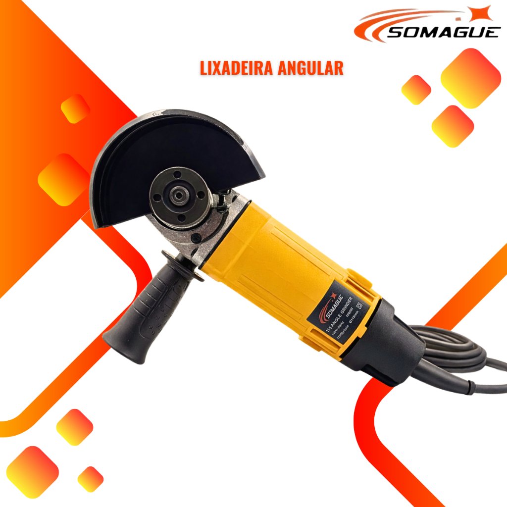 Esmerilhadeira Lixadeira Angular 115" 110v ou 220v  compacta