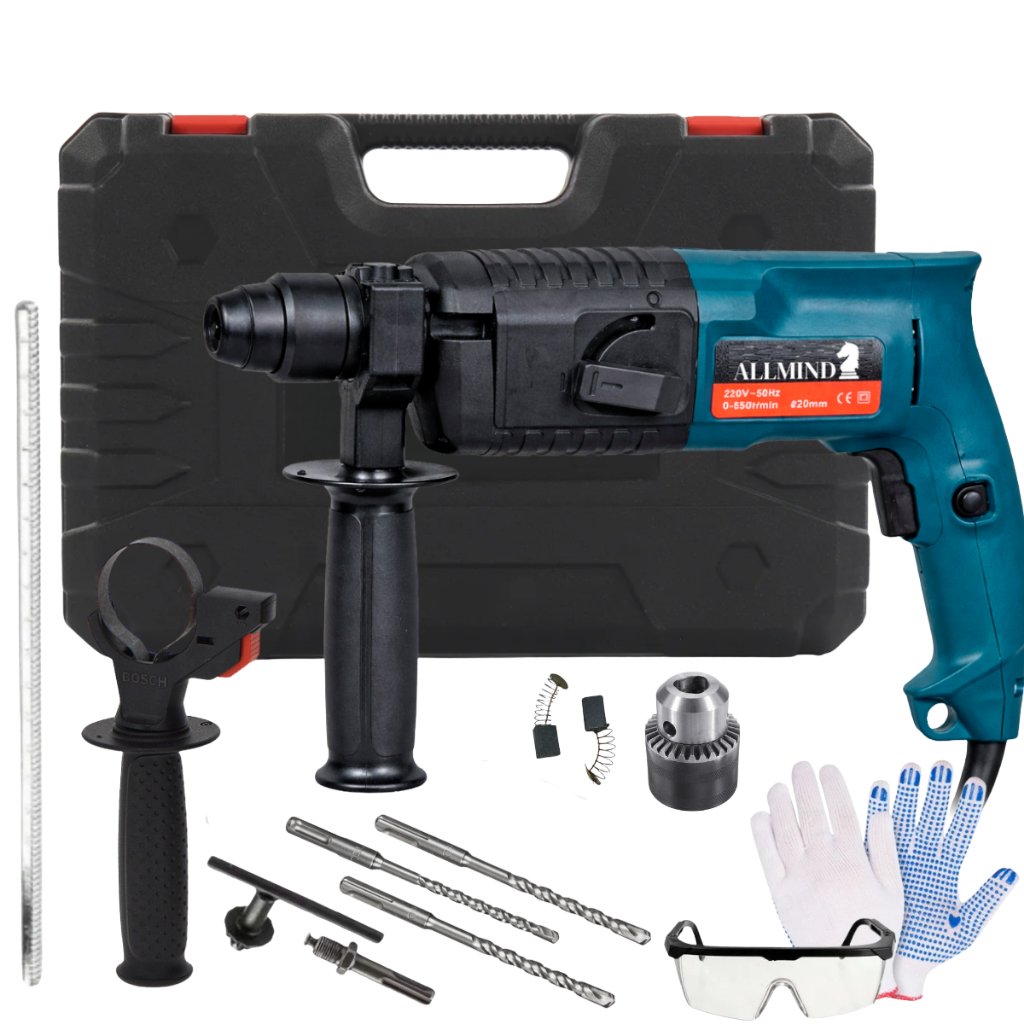 Martelete Furadeira de Impacto Rotativo 5kg Rompedor Demolidor Perfurador 1000w