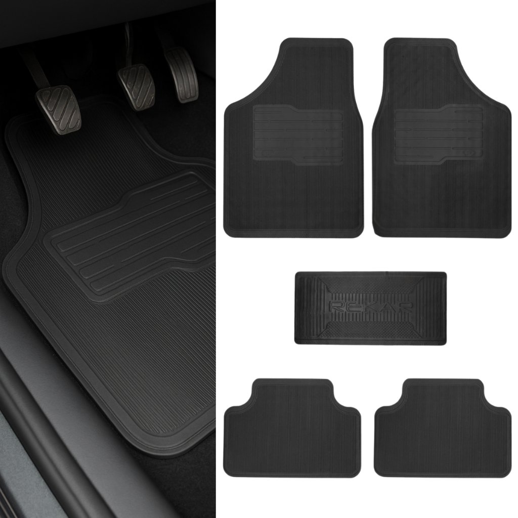 Jogo Tapete Automotivo De Borracha 5 Peças Preto