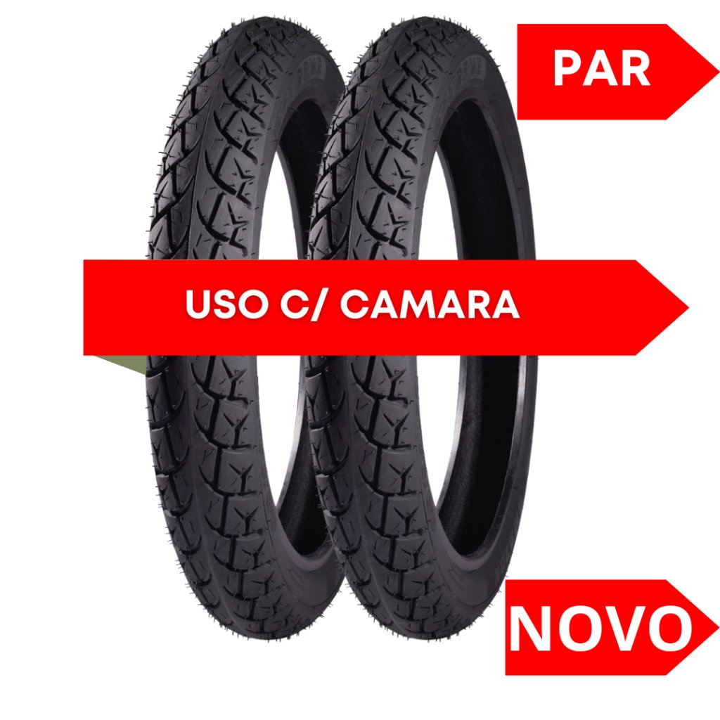 PAR DE PNEU NOVO TITAN 150 CG 125 FAN 160 HONDA YAMAHA YBR MOTO EXTREME