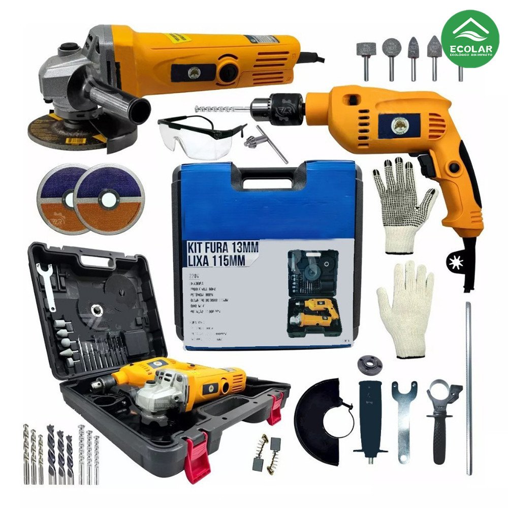 Kit Econômico de 25 Peças Shell SH – Corta, Moere Parafusos e Inclui Lixadeira Multifuncional Completa