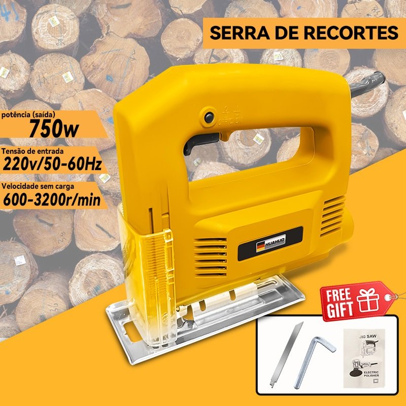 Serra Tico Tico 750w 3200rpm Uso Profissional Base Ajustável com serra
