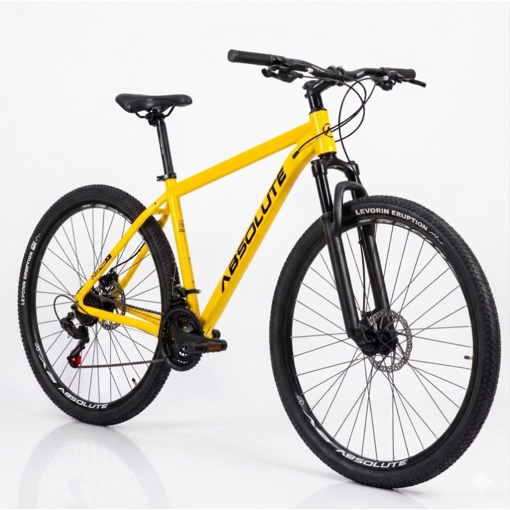 Bicicleta Bike Aro 29 ABSOLUTE NERO 5 MTB Alumínio 21V Marchas Rapid Fire - Pneu LEVORIN ERUPTION - Cabeamento Interno