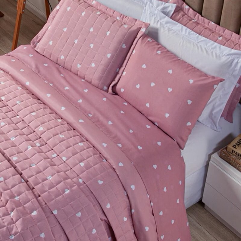 Jogo De cama  casal Padrão 3 Peças Estampado Luxo- Estampas Sortidas,