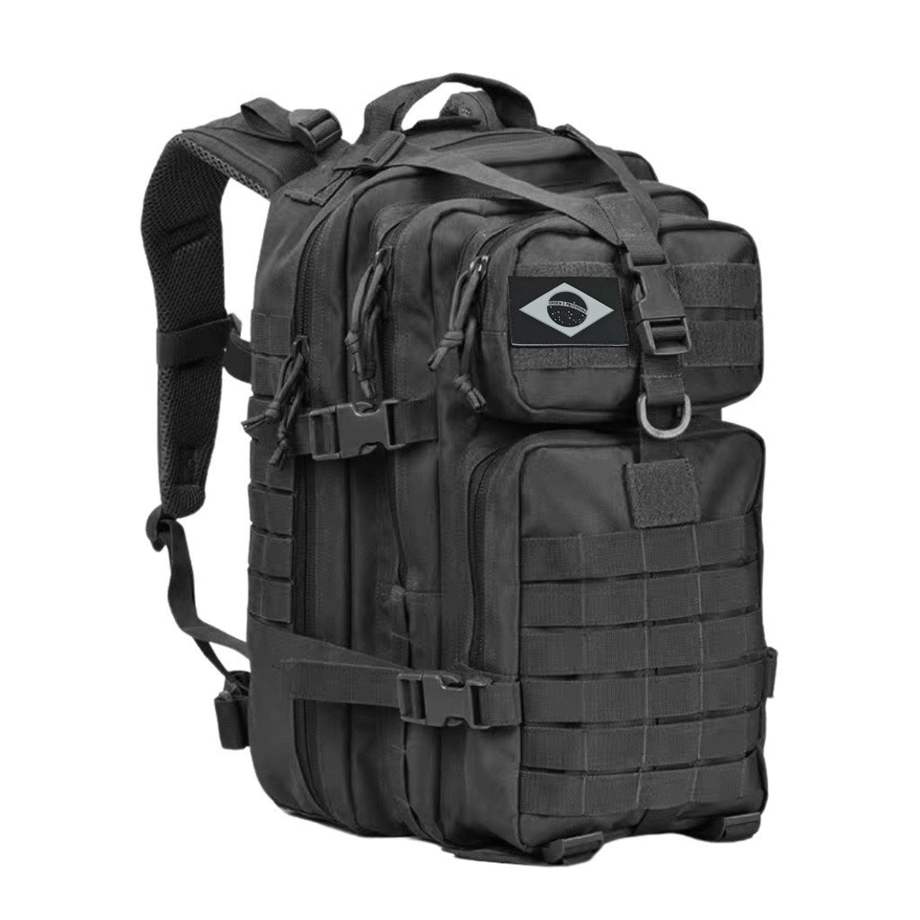 Mochila Militar Tática Impermeável 50 Litros Grande Reforçada com Brinde Bandeira