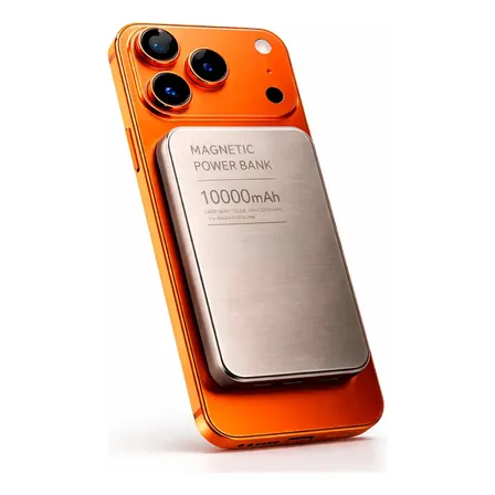 Carregador Portátil 10000mah Turbo Compatível Com iPhone Android Ios Samsung Xiaomi Motorola Inducao Power Bank Celular Magsafe Universal Usb Fio Tipo C Magnetico Bateria Powerbank 20w Branco
