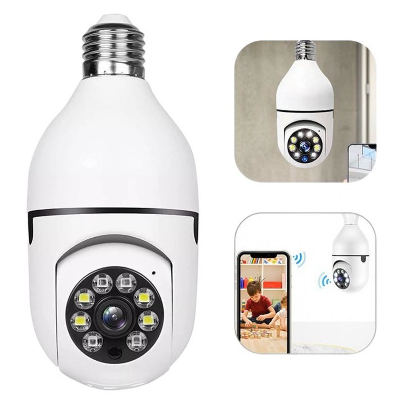 Câmera de segurança wi-fi ip sem fio 360 Lâmpada yoosee icsee full HD visão noturna 8177 - bivolt