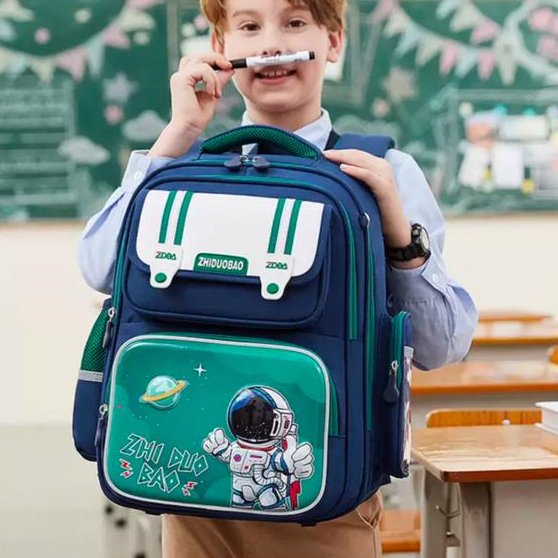Mochila Escolar Infantil Menino Menina Astronauta Desenho F05 F06 F07 LING