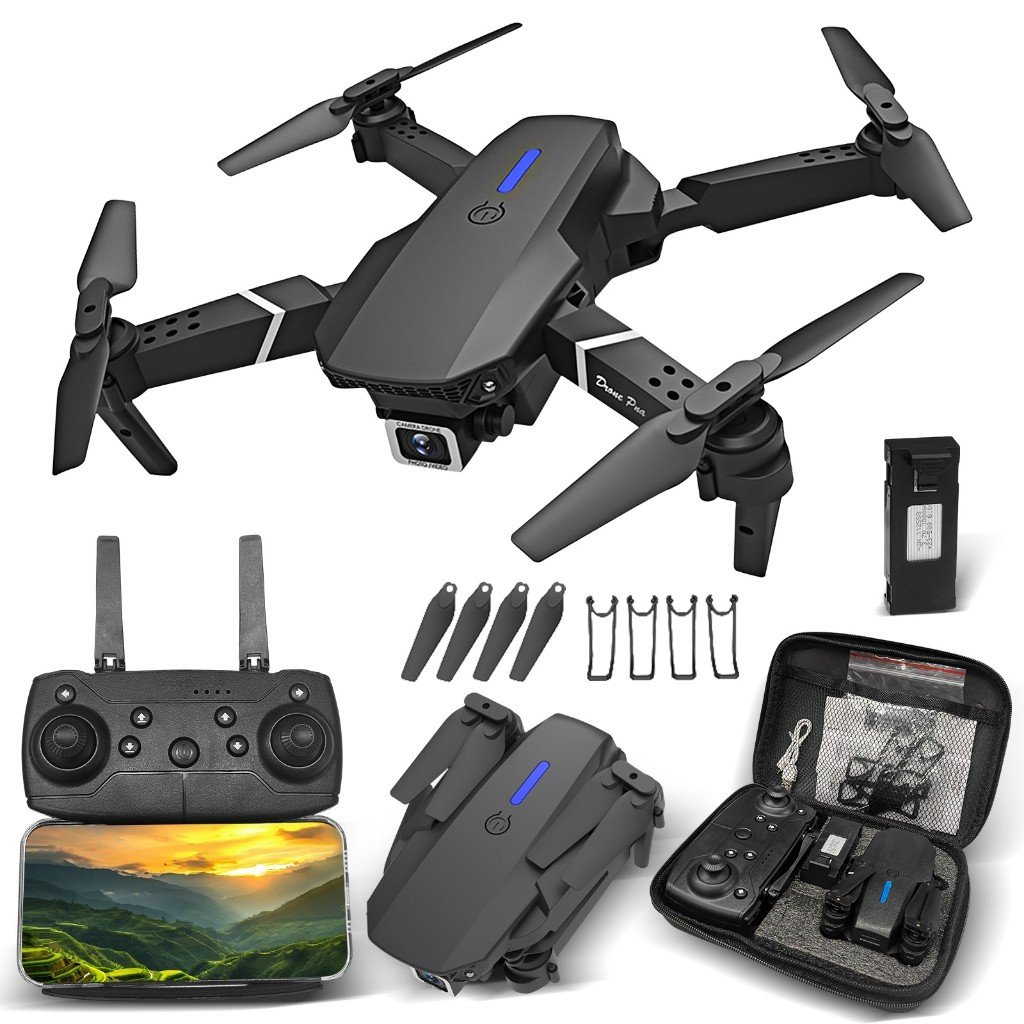 Drone com câmera | Mini Drone Pro WIFI FPV Com Câmera RC Toy 4K Quadcopter Dobrável Em Ângulo HD