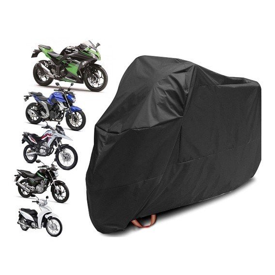 Capa Para Cobrir Moto 100% Couro Impermeável Protege Contra Sol Chuva Granizo Riscos