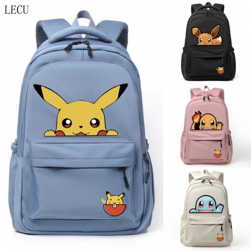 Mochila Pokémon Versão Coreana Simples para Estudantes do Ensino Médio Novo Estilo Mochila Fashionável LLFP