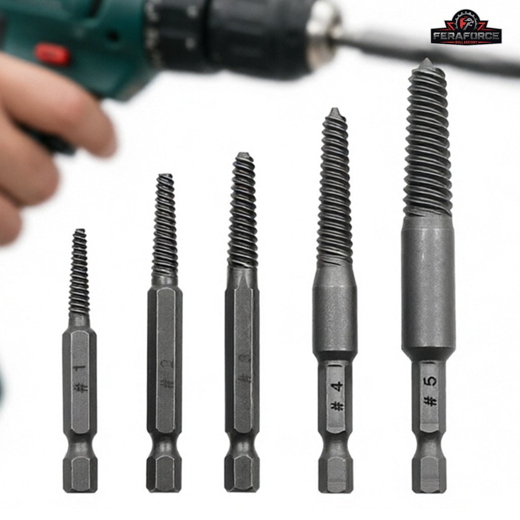 Conjunto Extrator De Parafuso Quebrado De 5 Unidades , Kit De Ferramentas Sextavadas Elétricas