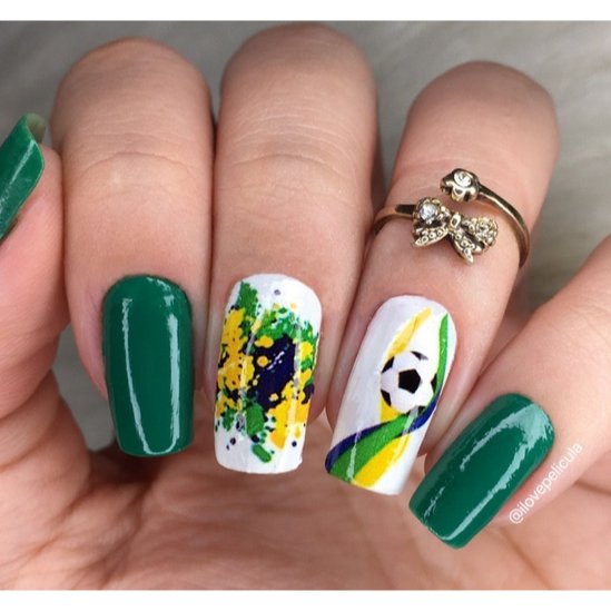 200 Adesivos de Unhas Copa Brasil Atacado Revenda