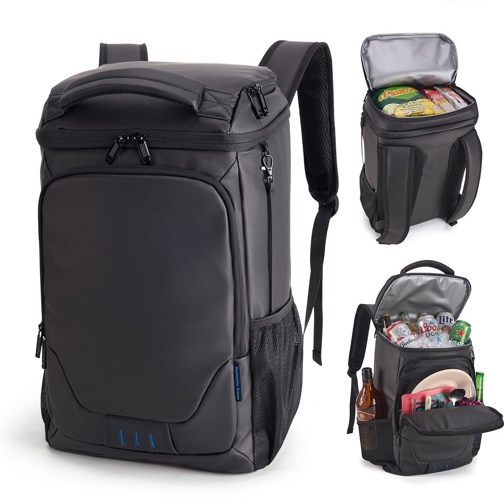 Mochila Térmica Impermeável 23L Isola 16h Cooler Portátil, Resistente à Água com Abridor de Garrafas para Praia Acampame