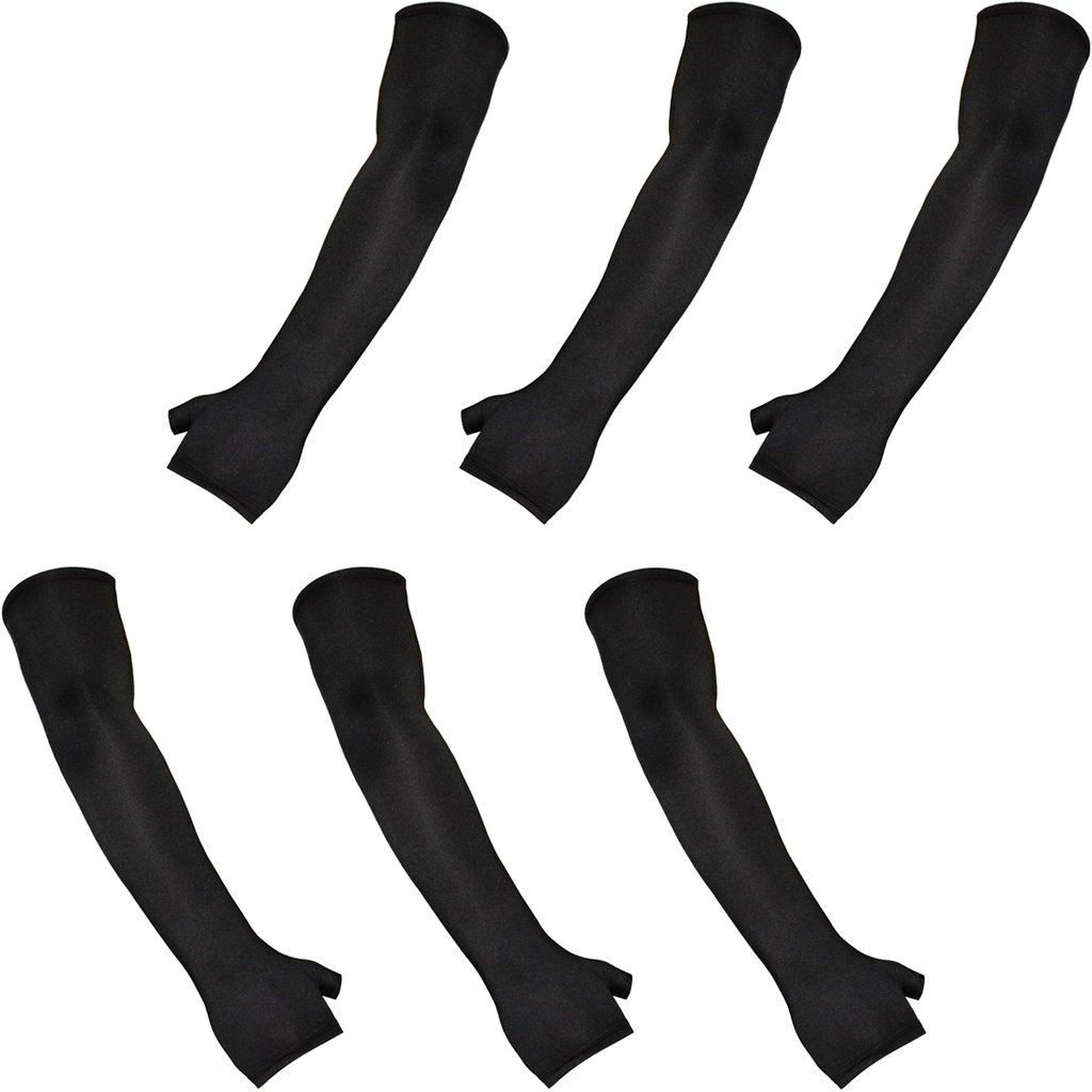 Kit 3 pares de manguitos com proteção UV50+ com dedo (par)