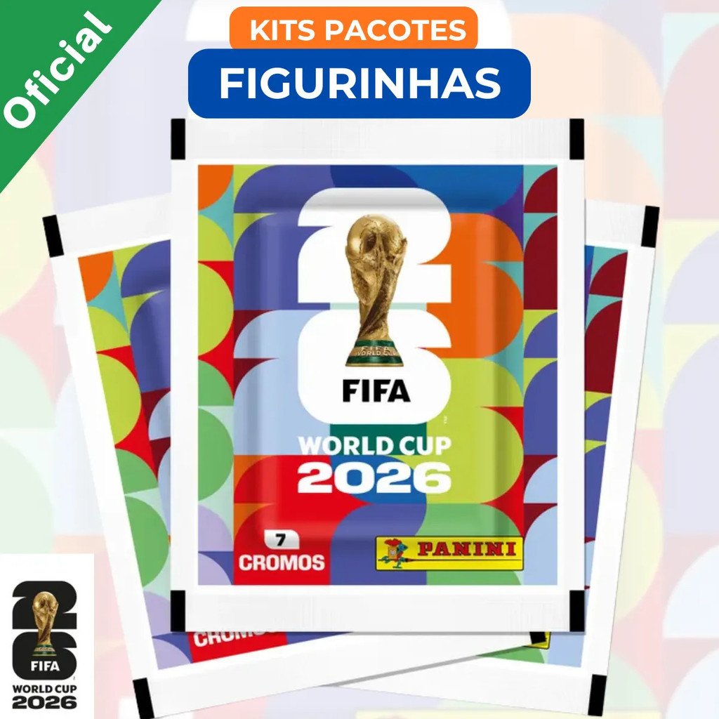 Kit Figurinhas do Album Copa Do Mundo 2026 Oficial Panini Fifa Pacote Sticker