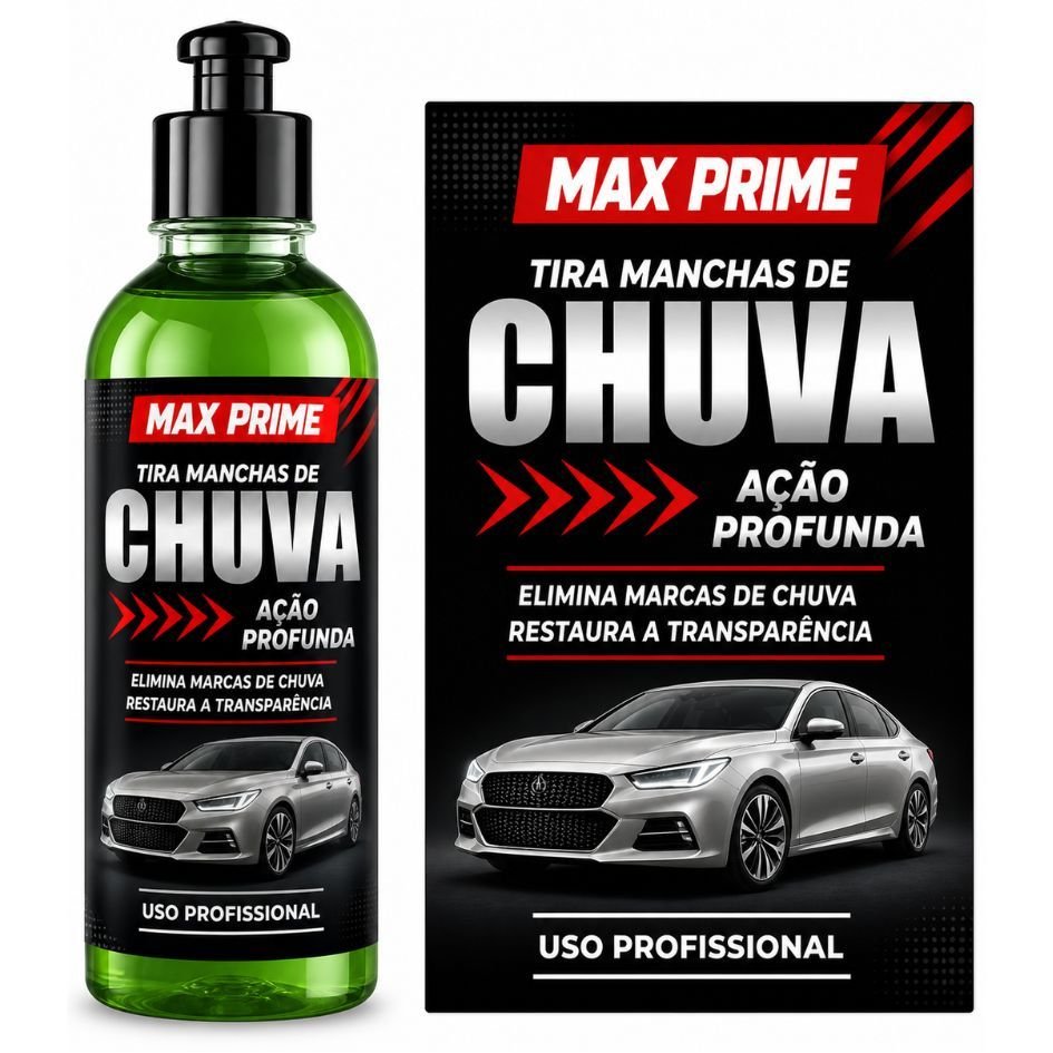 Limpa Vidro Automotivo Tira Manchas de Chuva - Restaura Vidros e Para-Brisas - Pronto pra Uso