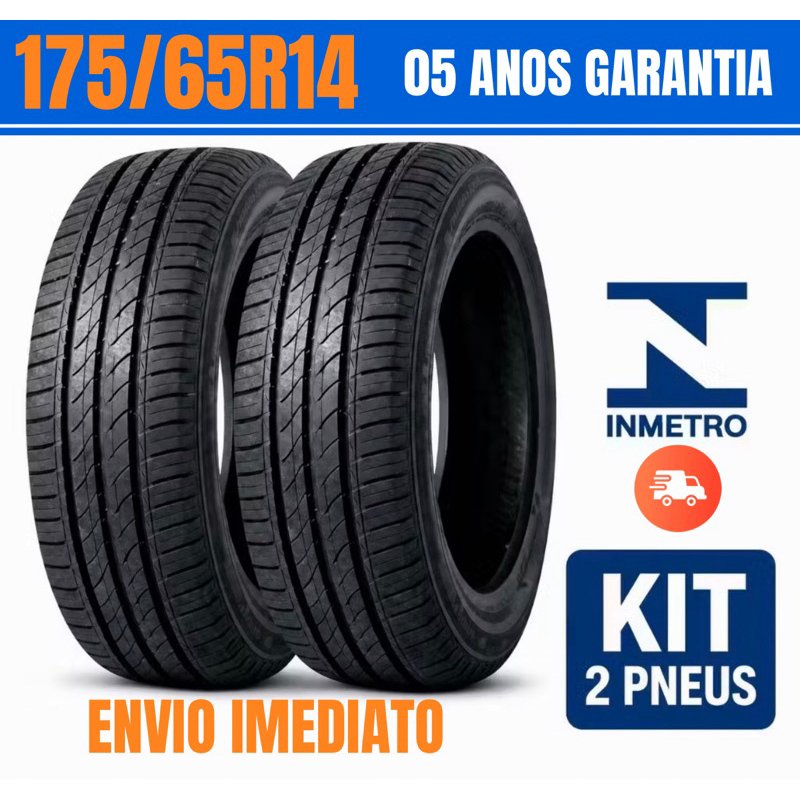 Kit 02 Pneu Aro 14 - 175/65R14 Magnos Tyre 82H Pneu  05 Anos garantia