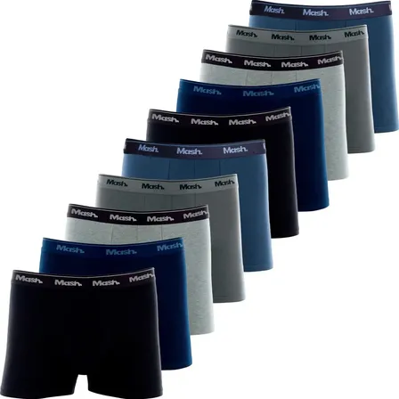 Kit De 10 Cuecas Boxer Mash Algodão Box Confortável Original