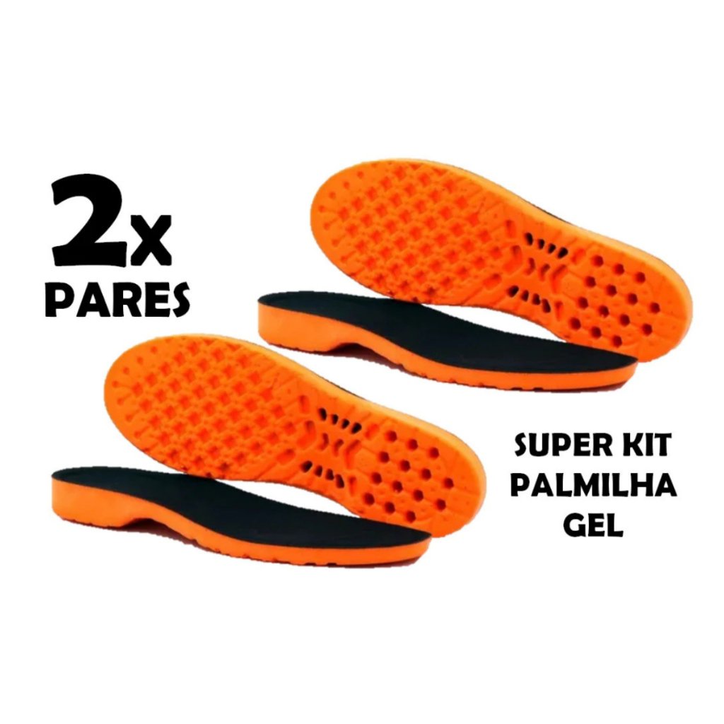 KIT 2 PARES DE PALMILHA EM GEL P.U ORTOPÉDICA ANATOMICA PARA VARIAS HORAS DE TRABALHO ENVIO IMEDIATO