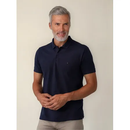 Camiseta Polo Aramis Masculina Basic Piquet Marinho