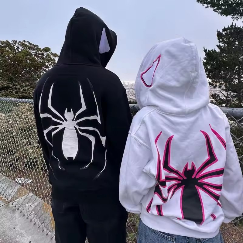 Kit Moletom Blusa De Frio Moletom Spider Casal Arte Aranha Fofinho Dia Dos Namorados
