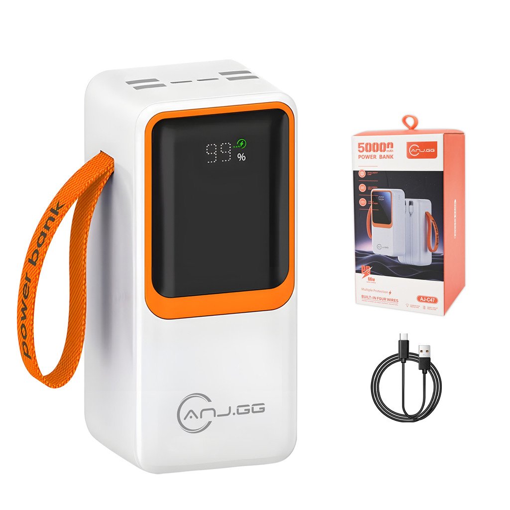 Power Bank 20000/30000/50000mAh Carga Rápida Display Digital 33W~66W USB Type-C
