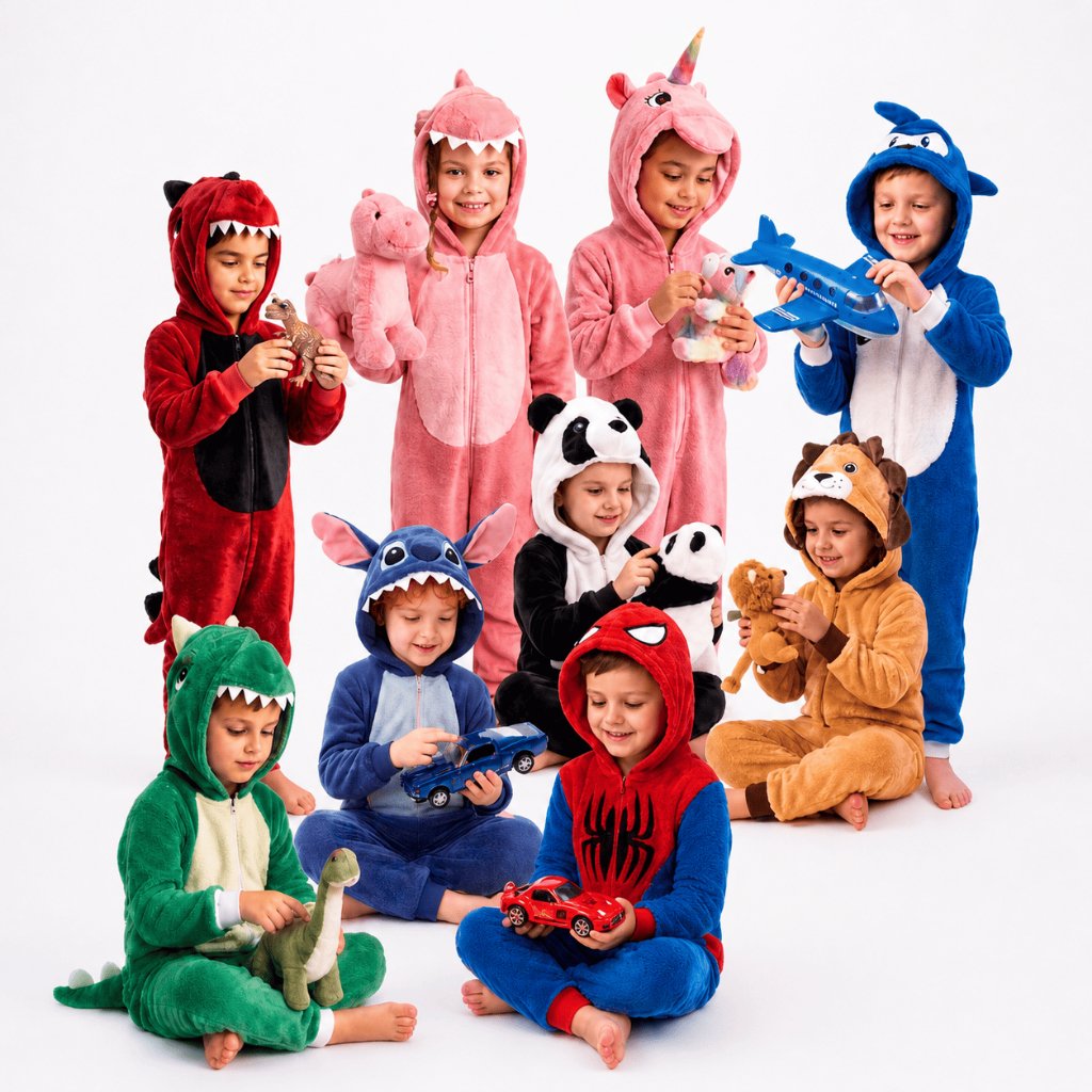 Pijama Infantil Kigurumi Meninos Personagens Fantasia