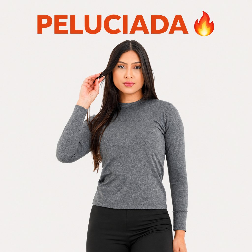 Blusa Térmica Feminina Peluciada Inverno