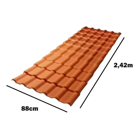 Precon 23.019.242 Telha Pvc Plan 2.42x0.88 Ceramica