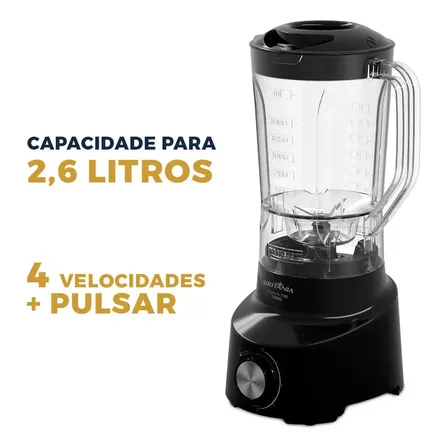 Liquidificador Britânia 2.6l Diamante 1100 Preto 127v