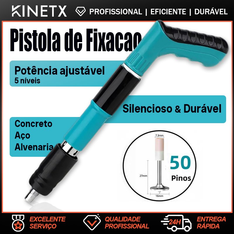 Pistola De Fixação De Ação Direta Finca Pinos Drywall Concreto e Alvenaria Ferramenta de Impacto Manual