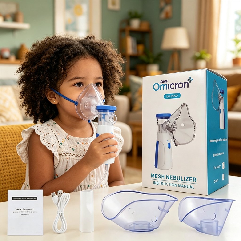 Inalador Nebulizador Portátil Ultrassônico de Baixo Ruído para Crianças e Adultos -N11